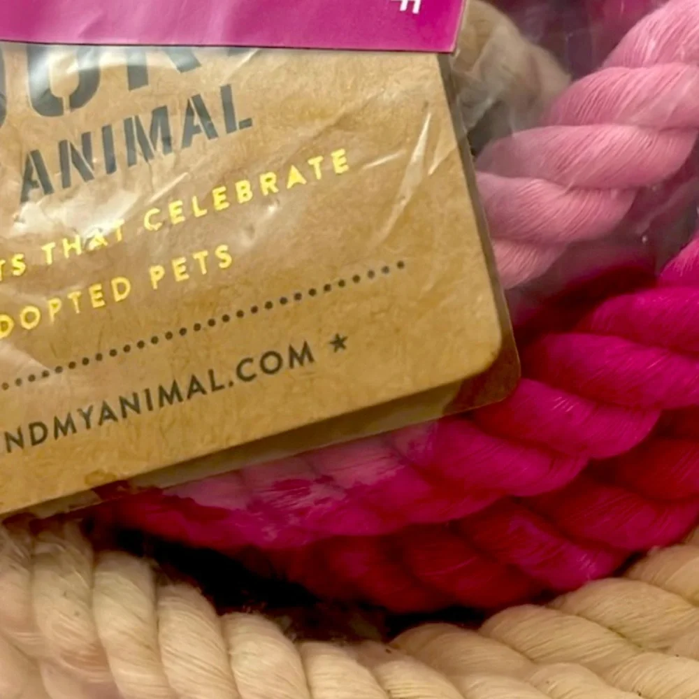 Found My Animal Hand-dyed Rope Leash in Pink
